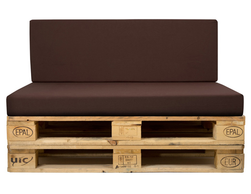 Conjunto de sofá con palet y cojín, ideal para una terraza Conjunto de sofá con palet y cojín, ideal para una terraza